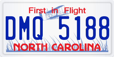NC license plate DMQ5188