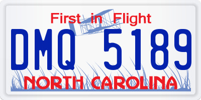 NC license plate DMQ5189