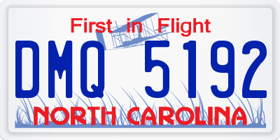NC license plate DMQ5192