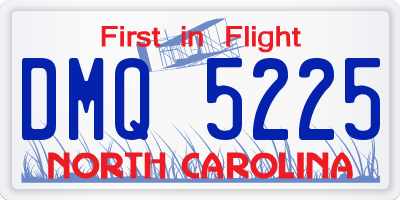 NC license plate DMQ5225