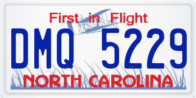NC license plate DMQ5229