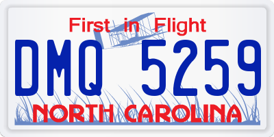 NC license plate DMQ5259
