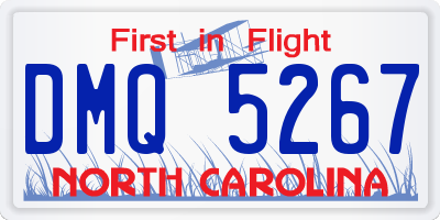 NC license plate DMQ5267