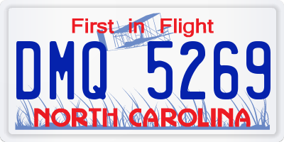 NC license plate DMQ5269
