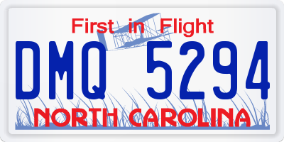 NC license plate DMQ5294