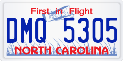 NC license plate DMQ5305