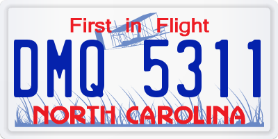 NC license plate DMQ5311