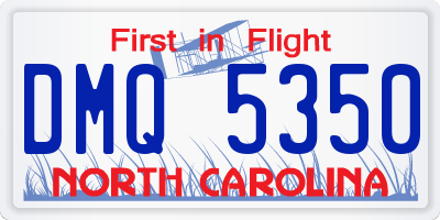 NC license plate DMQ5350