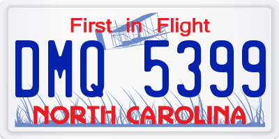 NC license plate DMQ5399
