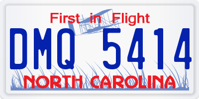 NC license plate DMQ5414