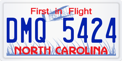 NC license plate DMQ5424