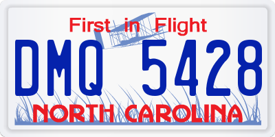 NC license plate DMQ5428