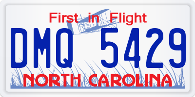 NC license plate DMQ5429