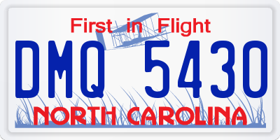 NC license plate DMQ5430