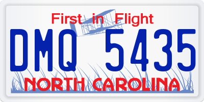 NC license plate DMQ5435