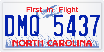 NC license plate DMQ5437