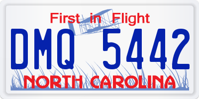 NC license plate DMQ5442