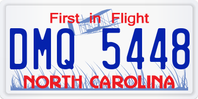NC license plate DMQ5448