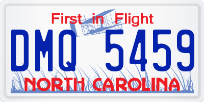 NC license plate DMQ5459