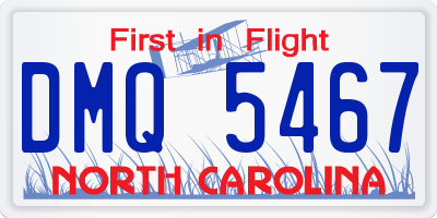 NC license plate DMQ5467