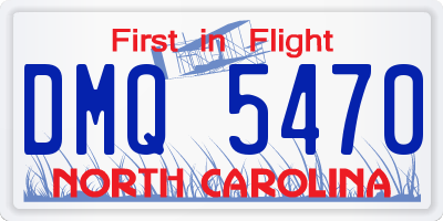 NC license plate DMQ5470