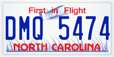 NC license plate DMQ5474