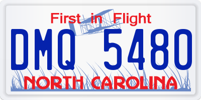 NC license plate DMQ5480