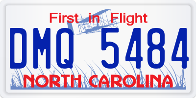 NC license plate DMQ5484