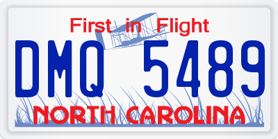 NC license plate DMQ5489