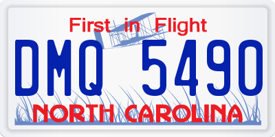 NC license plate DMQ5490