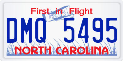 NC license plate DMQ5495