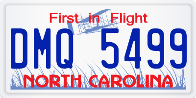 NC license plate DMQ5499