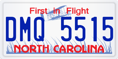 NC license plate DMQ5515