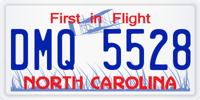 NC license plate DMQ5528