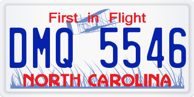 NC license plate DMQ5546