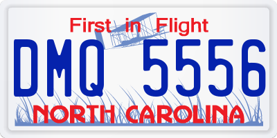 NC license plate DMQ5556