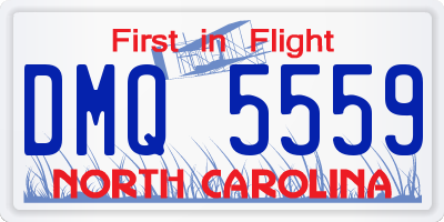 NC license plate DMQ5559