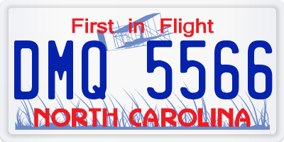 NC license plate DMQ5566