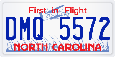 NC license plate DMQ5572