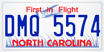 NC license plate DMQ5574