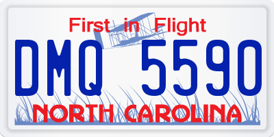 NC license plate DMQ5590