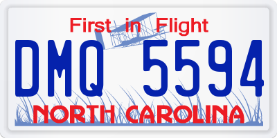 NC license plate DMQ5594