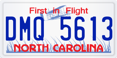 NC license plate DMQ5613