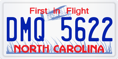 NC license plate DMQ5622