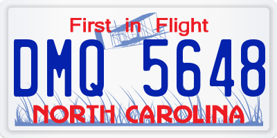 NC license plate DMQ5648