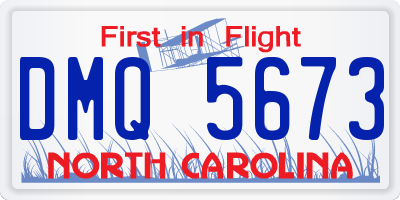 NC license plate DMQ5673