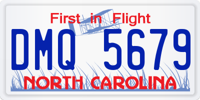 NC license plate DMQ5679