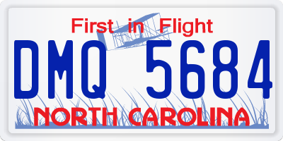 NC license plate DMQ5684