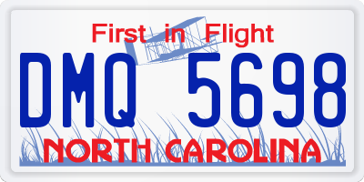 NC license plate DMQ5698