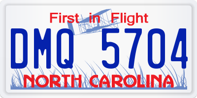 NC license plate DMQ5704
